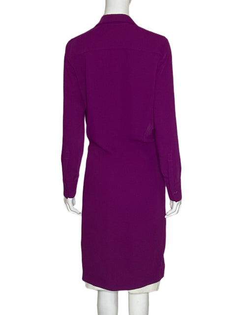 Blusa Pinko Cuello V Liso Morado - Talla S