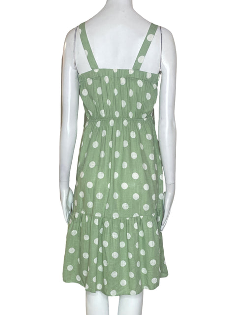 Vestido Monteau Bolas Sin mangas Verde - Talla S