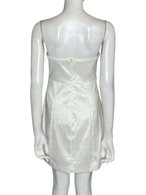 Vestido Lulus Strapless Mini Blanco - Talla L