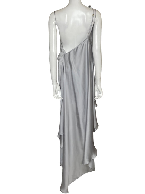 Vestido Tesoro Tps One shoulder Satinado Gris - Talla 2