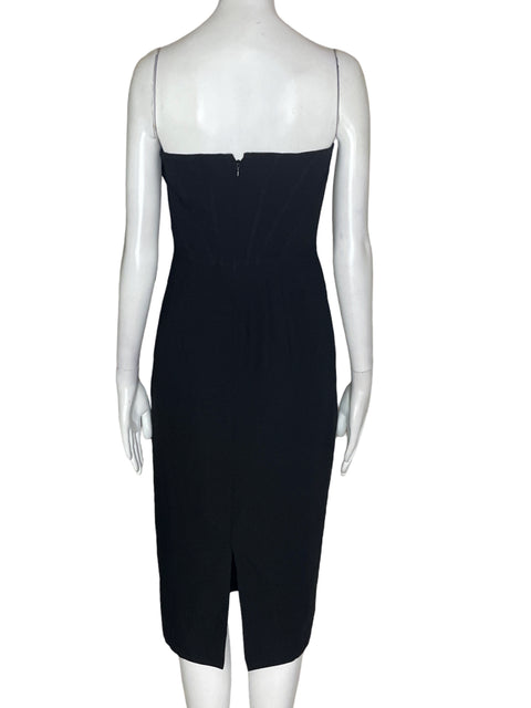 Vestido Dress The Population Strapless Ajustado Negro - Talla XS