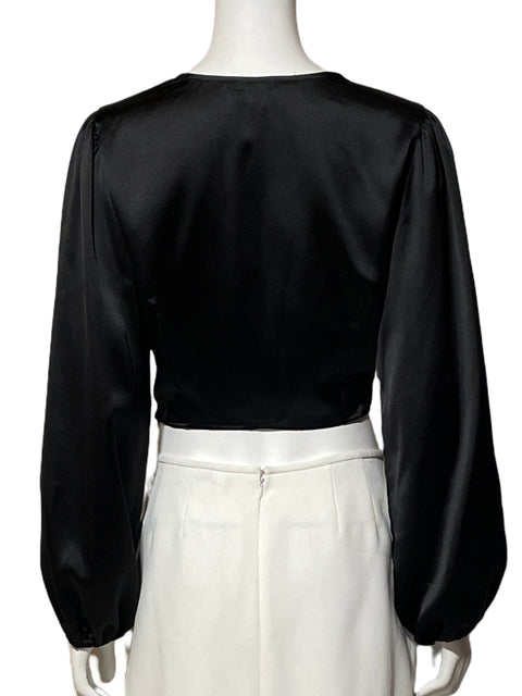 Top Naf Naf Satinado Negro - Talla S