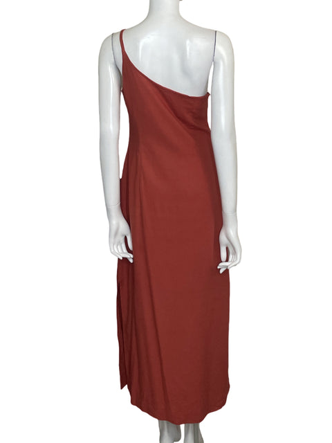 Vestido Simona One shoulder Bolsillos Naranja - Talla M