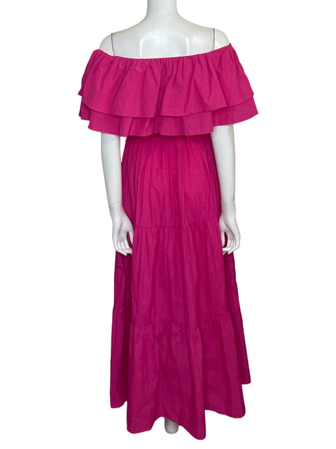 Vestido Lola Casademunt Maxi Vuelos Rosado - Talla S
