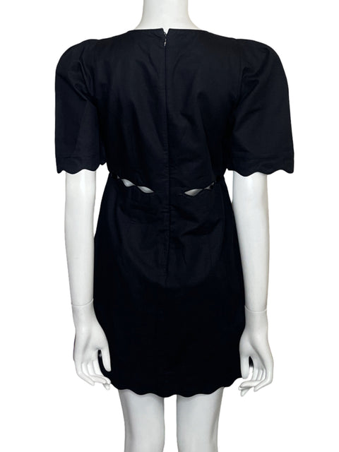 Vestido Ann Taylor Mini Cut-out Algodón Negro - Talla 2