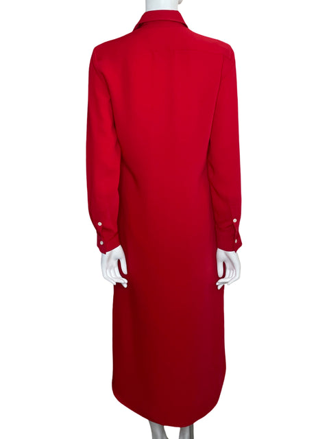 Vestido Ralph Lauren Camisero Midi Rojo - Talla 4