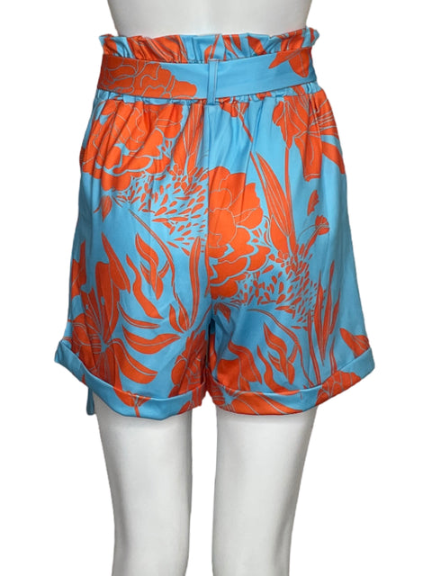 Short Tesoro Tps Paper bag Floral Azul - Talla S