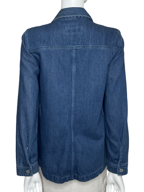 Camisa Ann Taylor Denim Manga larga Algodón Azul - Talla S