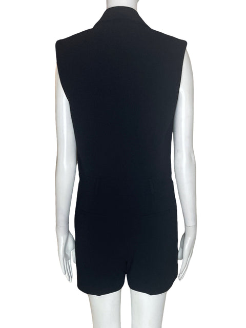 Romper Michael Kors Cruzado Sin mangas Botones Negro - Talla 2