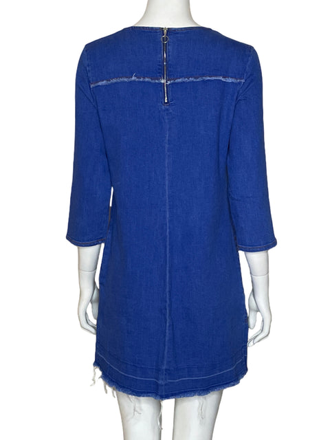 Vestido Estivaneli Midi Cuello redondo Azul - Talla S