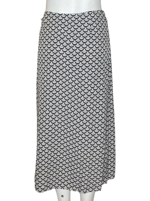 Falda Tommy Hilfiger Estampado Midi Abierto Negro - Talla 4