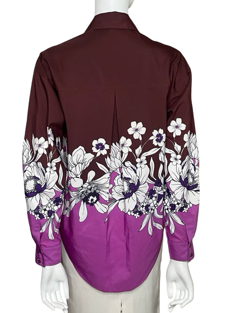 Camisa Express Floral Morado - Talla XS