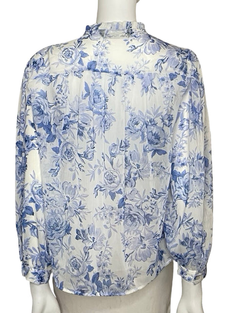 Camisa Zara Floral Azul - Talla S