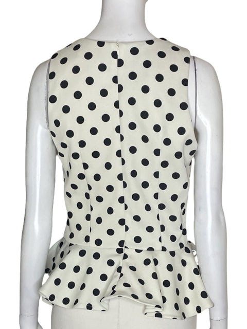 Blusa Padova Lunares Sin mangas Blanco - Talla M