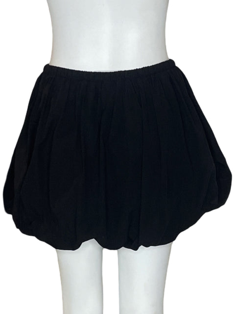 Falda Stradivarius Globo Pinzas Negro - Talla M