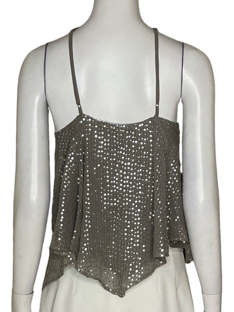 Blusa Zara Halter Gris - Talla M