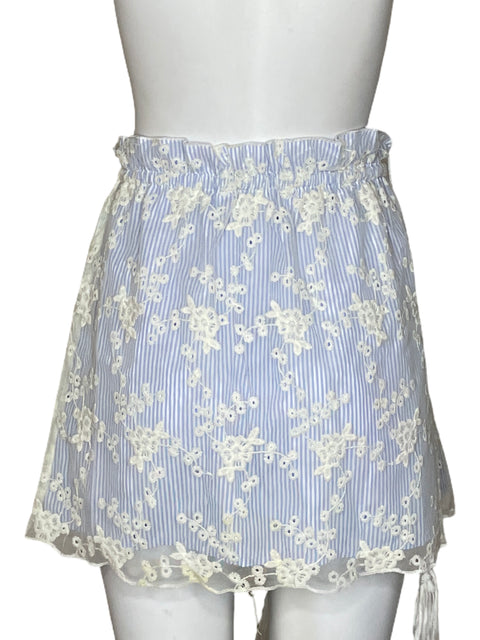 Short Do + Be Bordado Florales Azul - Talla M