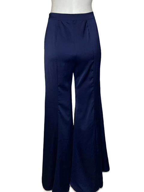 Pantalón Sugar + Lips Bota Ancha Satinado Azul - Talla S