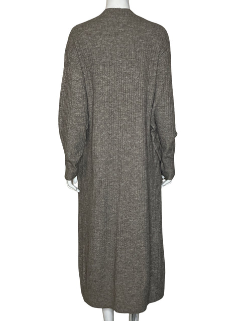 Abrigo H&m Cardigan Maxi Gris - Talla S