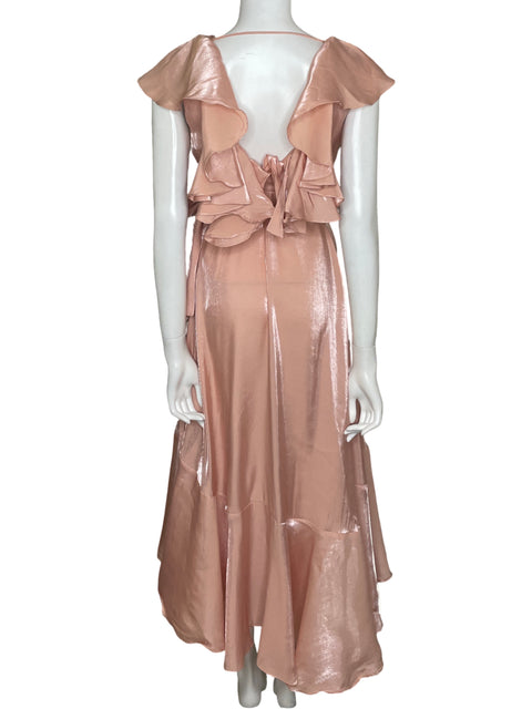 Vestido Vtch Crossbody Vuelos Rosado - Talla XS
