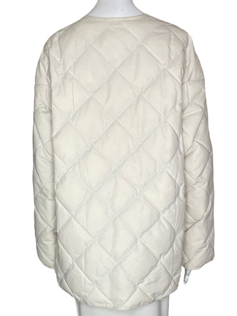 Chaqueta Pufftech Acolchado Cuello redondo Beige - Talla L