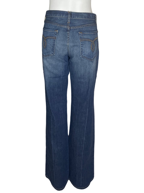 Pantalón Karen Kane Wide-leg Recto Azul - Talla 29