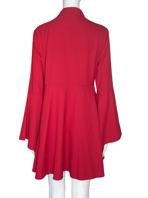 Vestido Pinky Soul Cuello v Amarrado Rojo - Talla L
