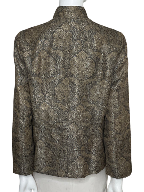 Blazer Liz Claiborne Bolsillos Marrón - Talla 14