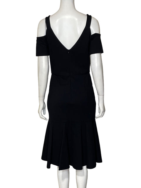 Vestido Adelyn Rae Con Mangas Midi Negro - Talla S