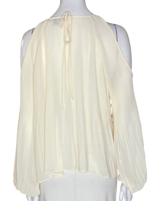 Blusa Romeo & Juliet Plisado Abierto Manga larga Beige - Talla M