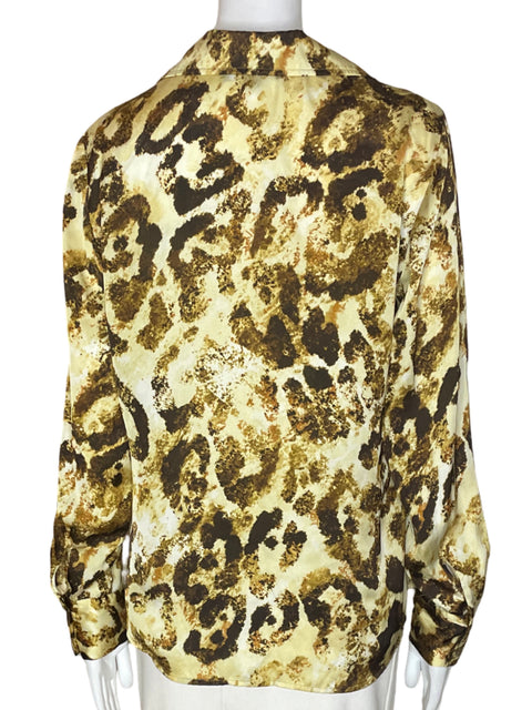Blusa Jones New York Animal print Manga larga Marrón - Talla M