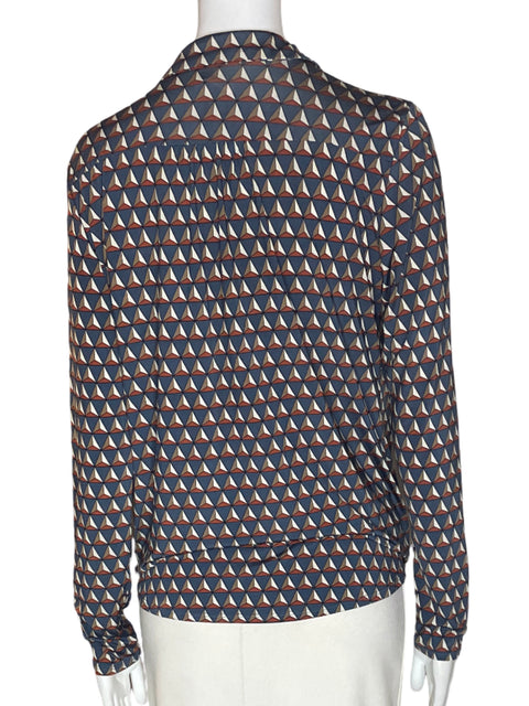 Blusa S-twelve Asimétrico Cruzado Marrón - Talla M