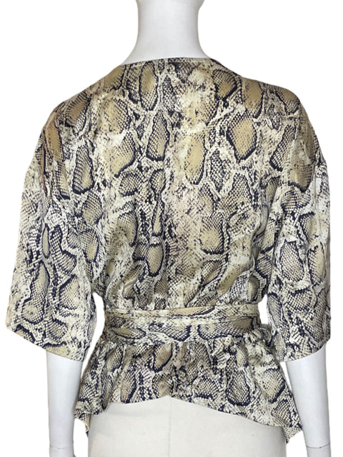Blusa Bb Dakota Estampado Animal print Fajon Beige - Talla L