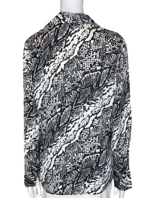 Blusa Jones New York Estampado Botones Manga larga Blanco - Talla M