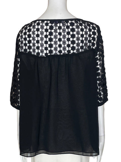Blusa Jennifer Lopez Tejido Liso Manga corta Negro - Talla XL