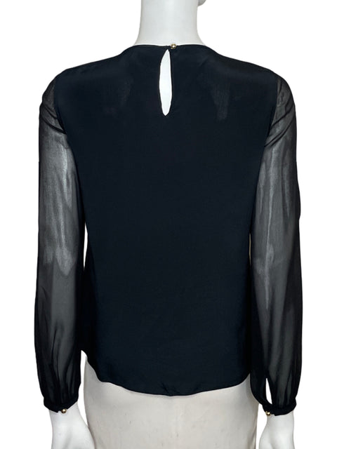 Blusa Tory Burch Lentejuelas Manga larga Negro - Talla 4