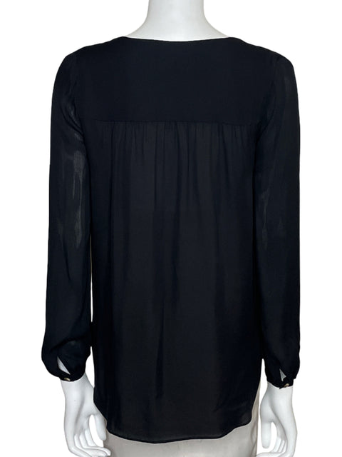 Blusa Haute Hippie Manga larga Negro - Talla XS