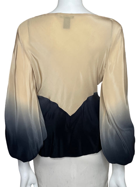 Blusa Zac Posen Degradé Beige - Talla 6