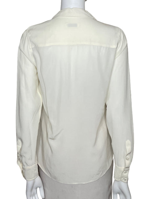 Camisa Equipment Femme Clásica Beige - Talla S
