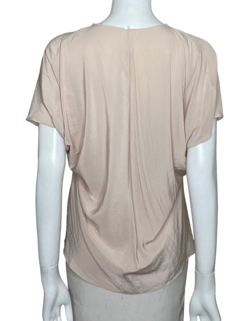 Blusa Ramy Brook Drapeada Beige - Talla XS