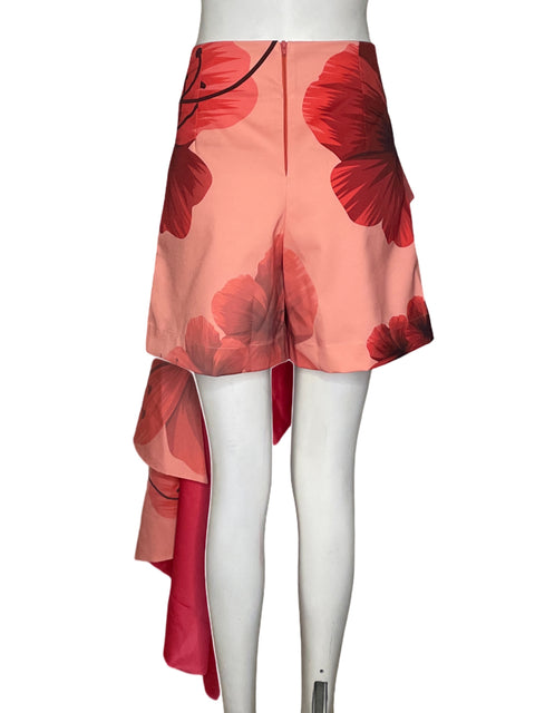 Falda Nelvis Villegas Asimétrico Estampado Floral Rosado - Talla M