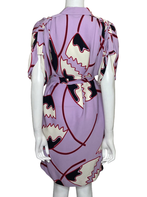 Vestido Diane Von Furstenberg Tulipán Morado - Talla 4