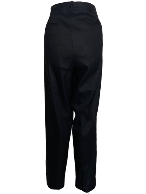 Pantalón Dkny Ribete Recto Negro - Talla 14