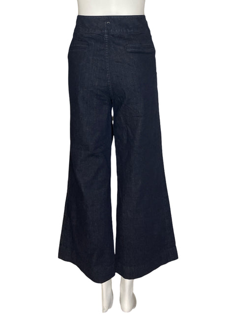 Pantalón Ralph Lauren Recto Bolsillos Wide-leg Azul - Talla 10