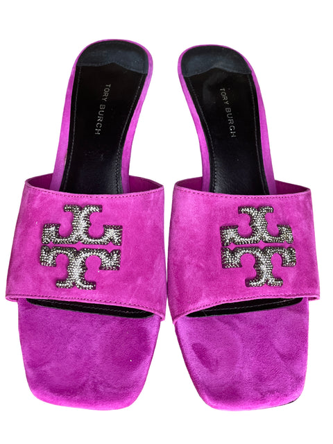 Zapato Tory Burch Eleanor Pave Morado - Talla 8