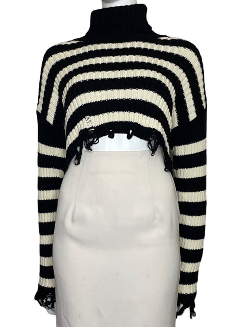 Suéter Zara Knit Rayas Negro - Talla M