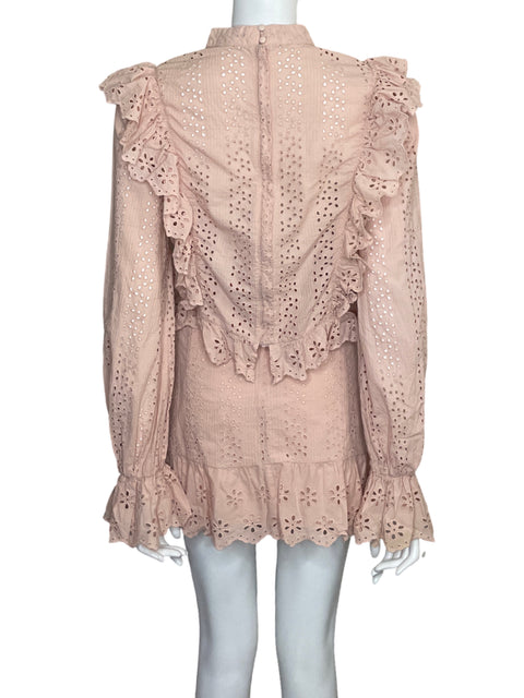 Set Tularosa Eyelet Falda+top Rosado - Talla L