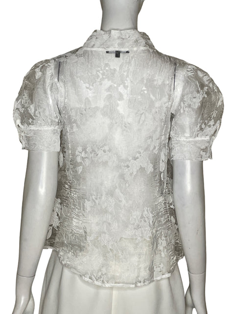 Blusa Blashe Encaje Transparente Blanco - Talla S