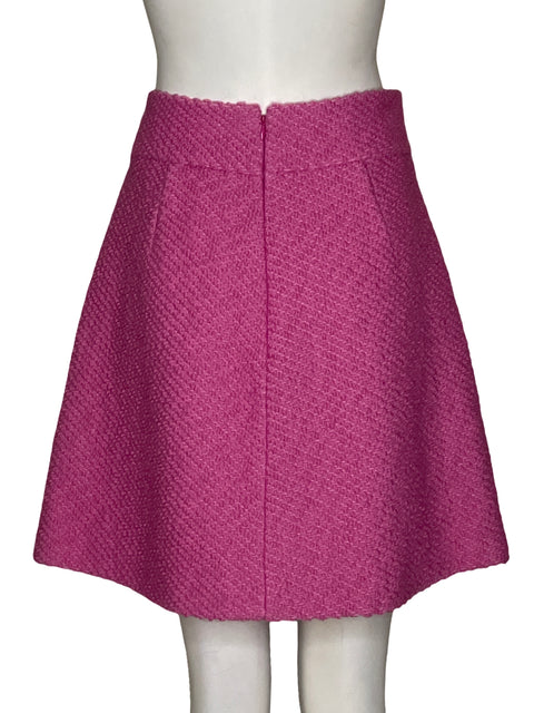 Falda Red Valentino Tejido Bouclé De Lana Midi Rosado - Talla 44