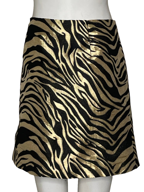 Falda Banana Republic Estampado Midi Dorado - Talla 12